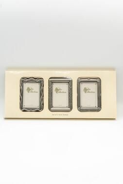 Vintage Studio Collection Mini Silver Picture Frames - Set of 3 Tabletop